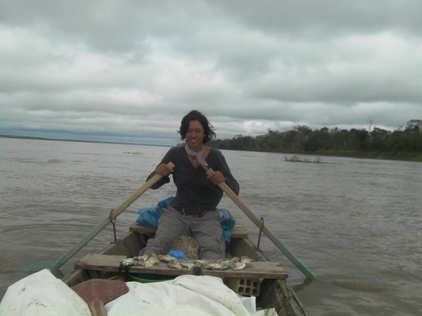 me rowing canoe Amazon 
